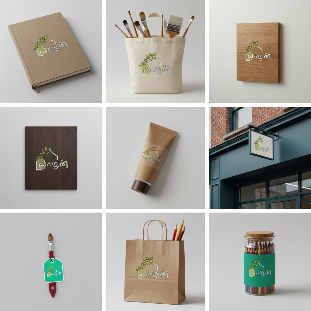Yazhan Art Shop identity presentation
